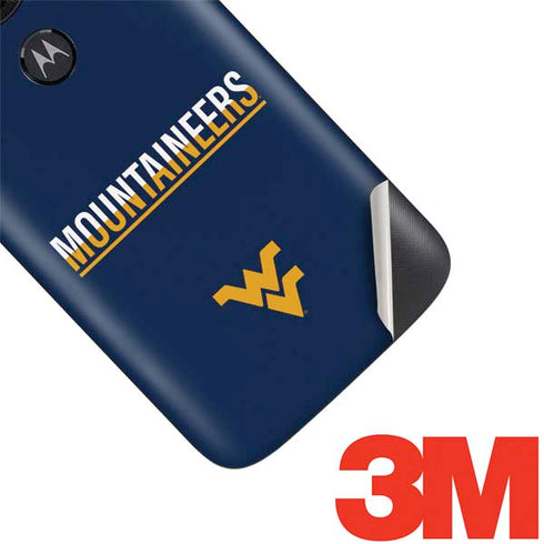 West Virginia University Blue Wood Floor Moto E5 Play Skin